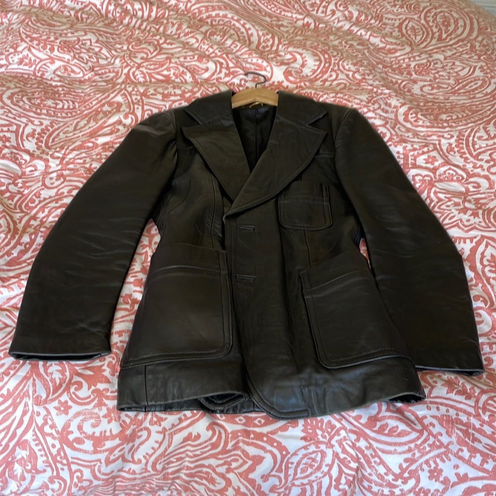 Vintage black leather jacket